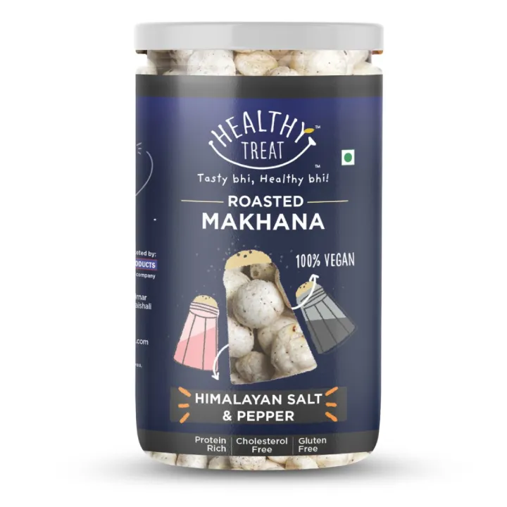 Roasted Makhana Himalayan Salt and Black Pepper - My Healthy Treat - 70gm